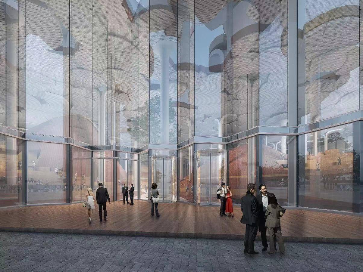 世界首创！北京城市副中心图书馆项目巨型玻璃成功挂装