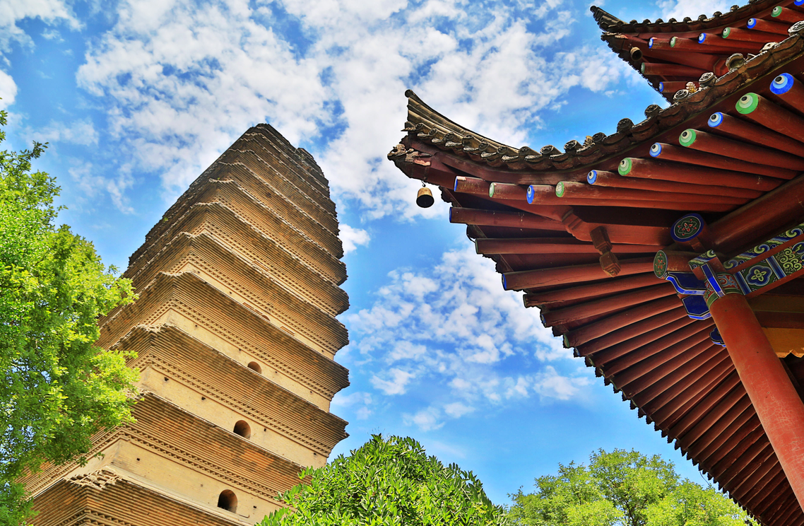西安古建筑小雁塔：唐长安城保留至今的重要标志