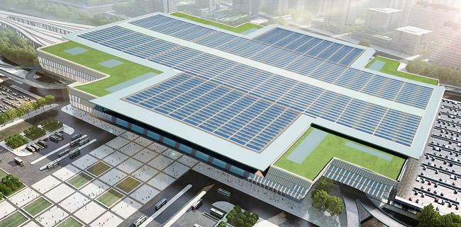 北京丰台站屋顶建设绿色光伏板发电项目 年减碳6600吨