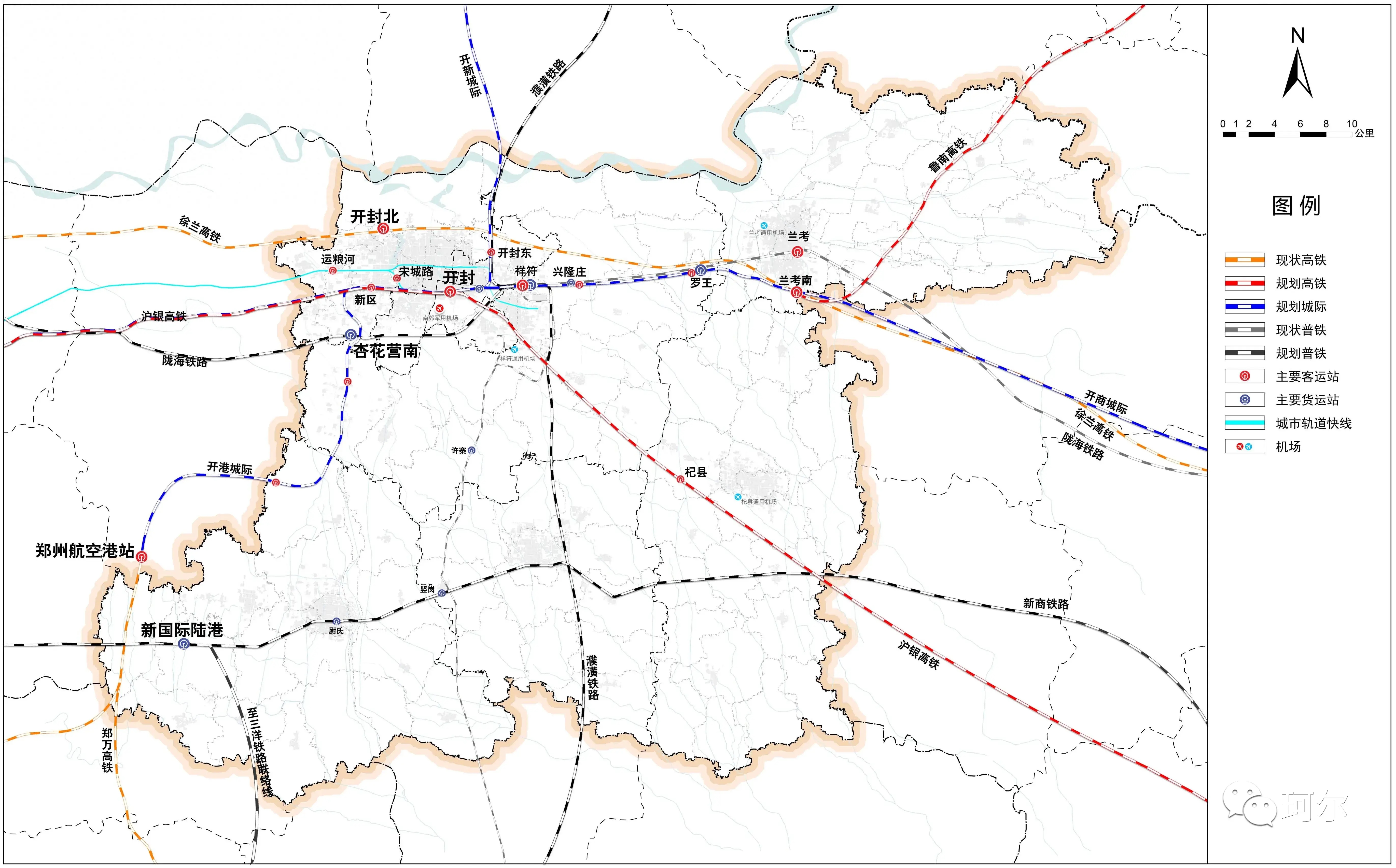 河南开封迎来三条城际铁路，通往新乡商丘和港区，一条延伸到兰考